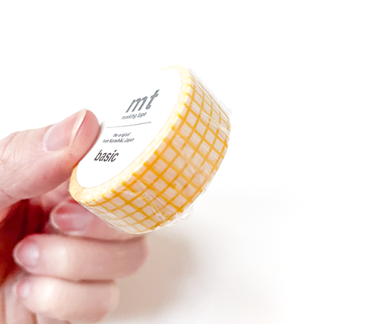 MT basic - washi tape Hougan dandelion (quadrillage)