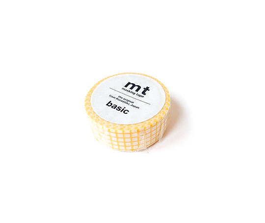 MT basic - washi tape Hougan dandelion (quadrillage)