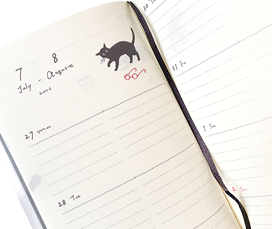 Midori - Agenda 2026 B6 slim toilé - bleu