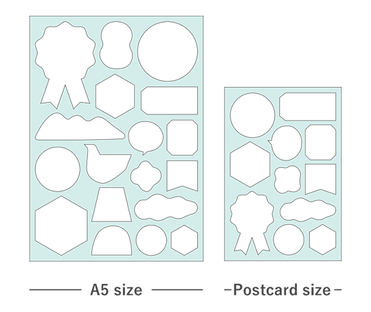 Bloc de feuilles autocollantes de papier washi - Motifs