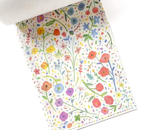 Bloc de feuilles autocollantes de papier washi - Motifs