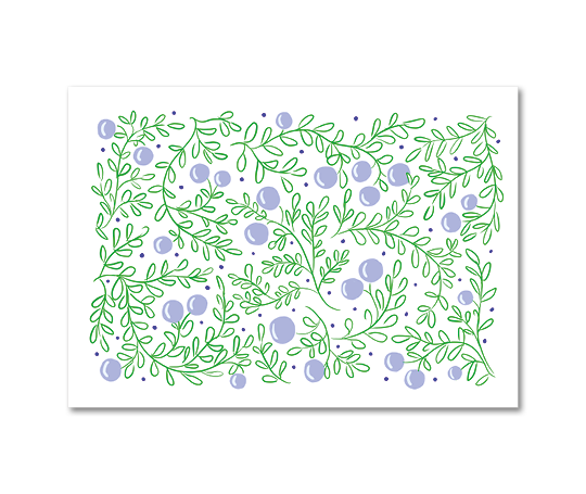 Carte double - Baies mauves