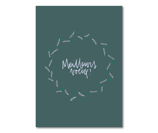 Carte double - Meilleurs Vœux - Couronne