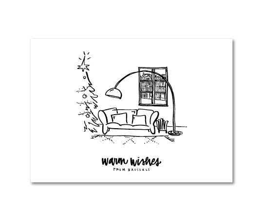 Carte - Warm wishes from Brussels - Salon