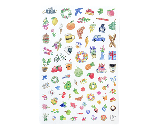 Midori - autocollants Yuru Log  - Motif épicerie