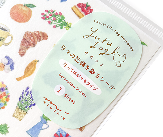 Midori - autocollants Yuru Log  - Motif épicerie