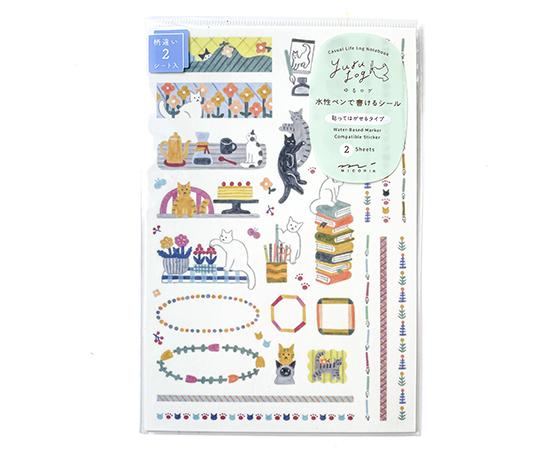Midori - autocollants Yuru Log  - Cat