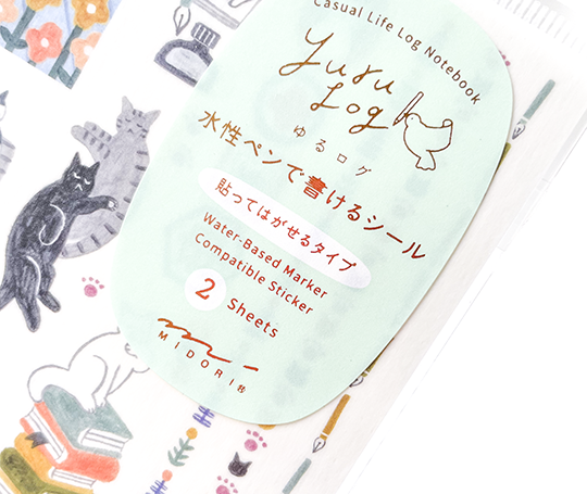 Midori - autocollants Yuru Log  - Cat