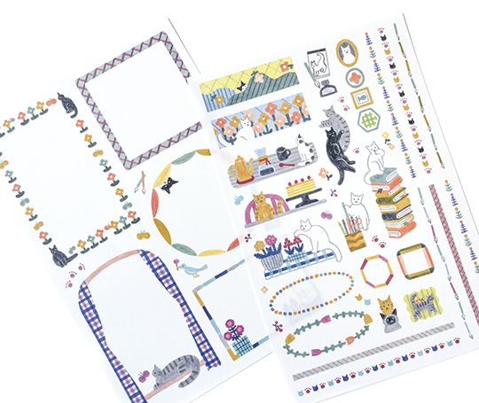 Midori - autocollants Yuru Log  - Cat