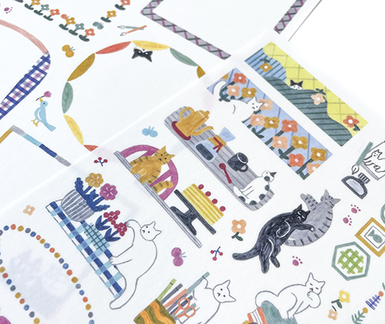 Midori - autocollants Yuru Log  - Cat