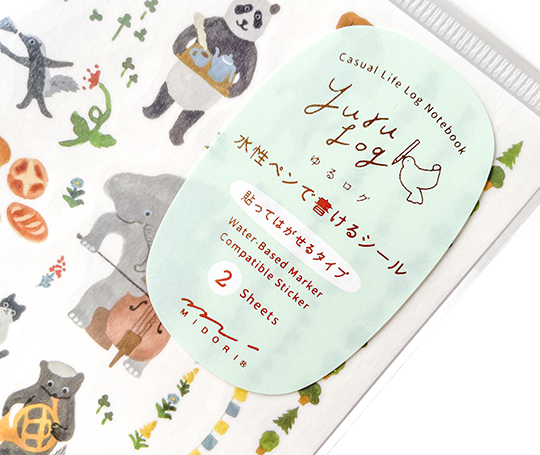 Midori - autocollants Yuru Log  - Forest Animals