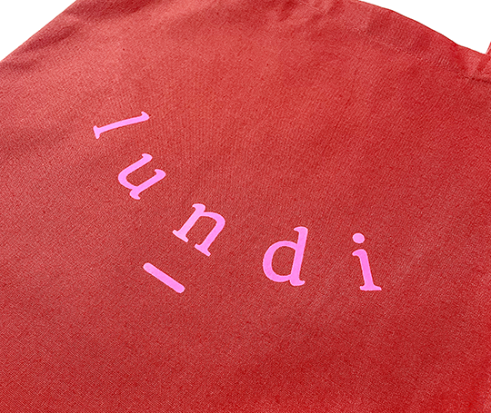 Tote bag Lundi 2025 - Rouille