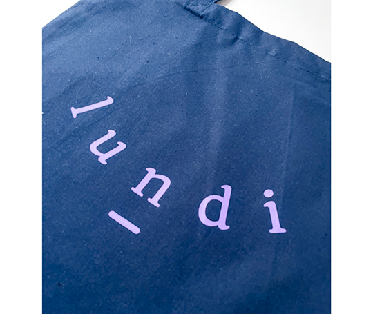 Tote bag Lundi 2025 - Bleu nuit