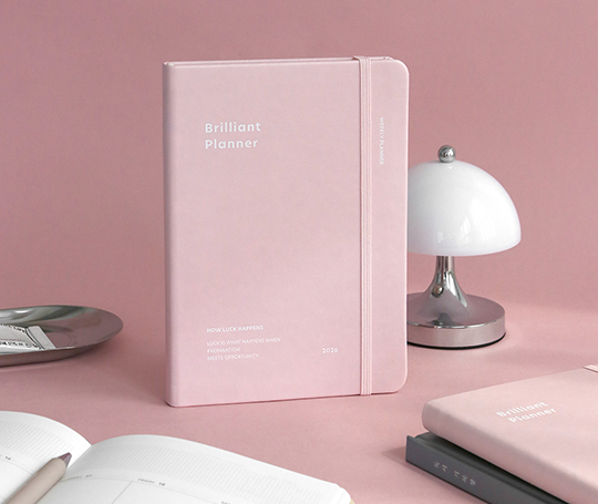 Agenda 2026 - Brilliant plannificateur semainier - rose