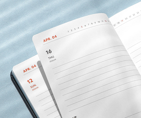 Agenda 2026 - Brilliant planificateur journalier - vert