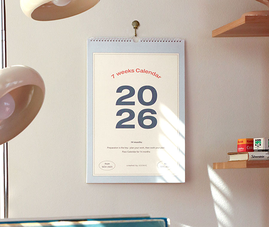 Calendrier 7 weeks - 2026 (14 mois)