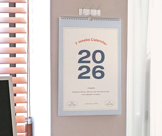 Calendrier 7 weeks - 2026 (14 mois)