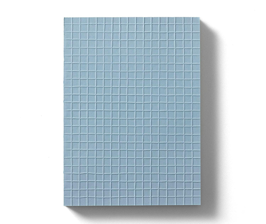 Carnet cousu main Martina à couverture gaufrée - Celeste