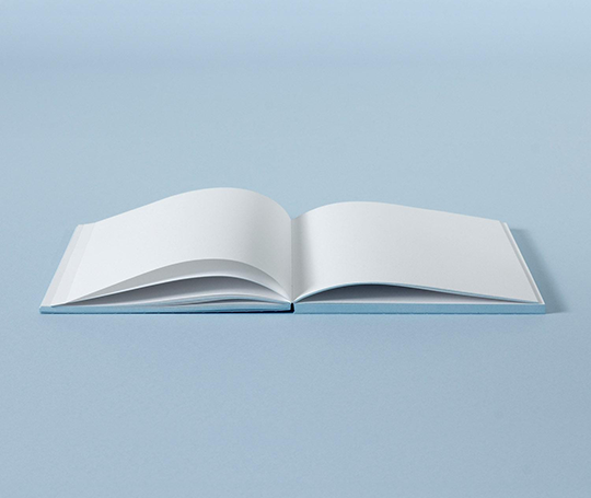 Carnet cousu main Martina à couverture gaufrée - Celeste