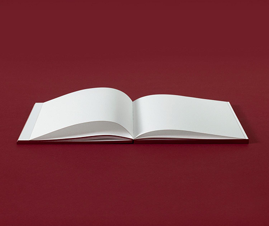 Carnet cousu main Martina à couverture gaufrée - Cherry