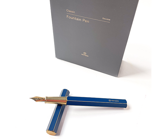 Ystudio stylo-plume en laiton - Bleu