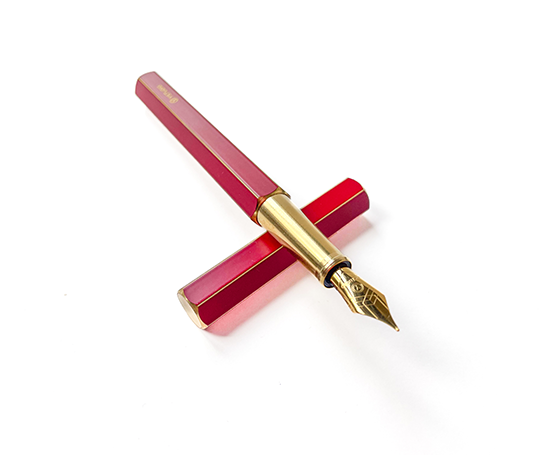 Ystudio stylo-plume en laiton - Rouge