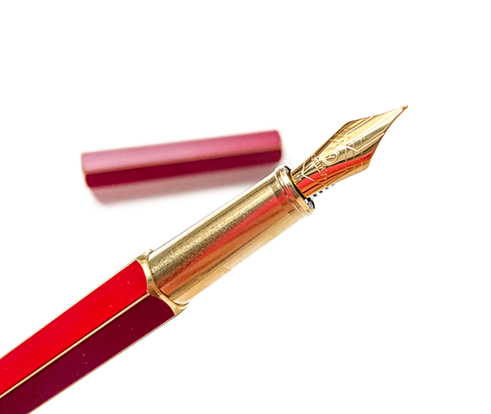 Ystudio stylo-plume en laiton - Rouge