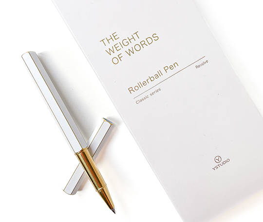 Ystudio roller en laiton - Blanc