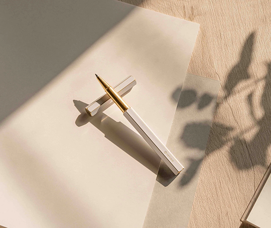 Ystudio roller en laiton - Blanc