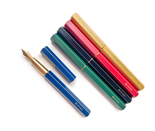 Ystudio stylo-plume en laiton - Noir