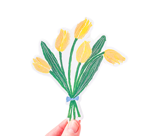 40 Mini cartes - Tulipes