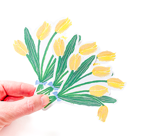 40 Mini cartes - Tulipes