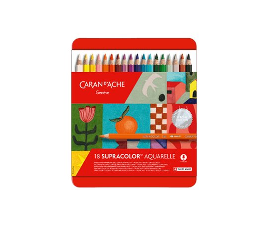 Caran d'Ache - Boîte Ed. spéciale 18 crayons Supracolor Aquarellables