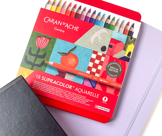 Caran d'Ache - Boîte Ed. spéciale 18 crayons Supracolor Aquarellables