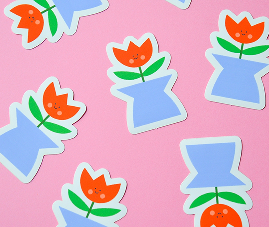 Autocollant Tulipe