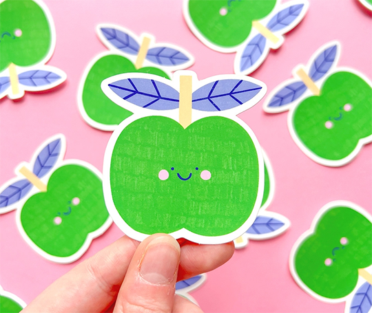 Autocollant Pomme Verte
