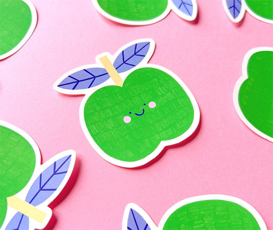 Autocollant Pomme Verte