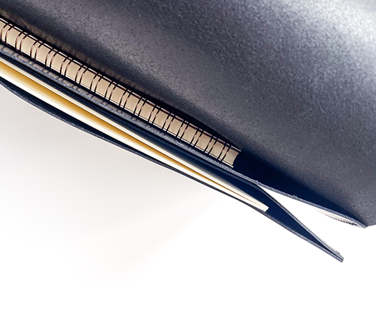 Pochette en cuir noir pour ordinateur - Noir