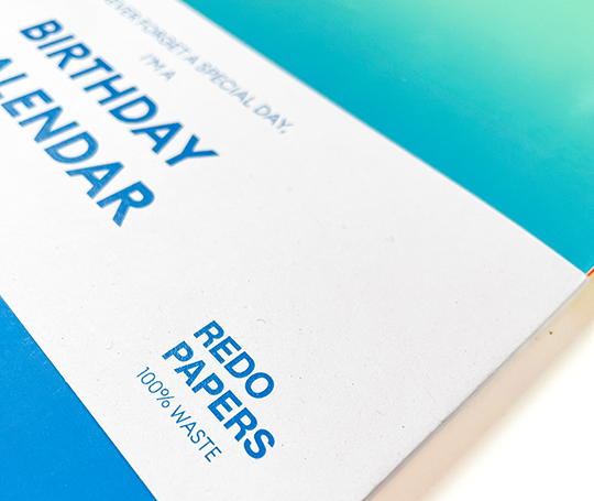 Calendrier d'anniversaires sérigraphié
