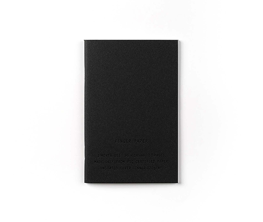 Carnet Finger Paper avec pages numérotées de 1 à 31 - Black
