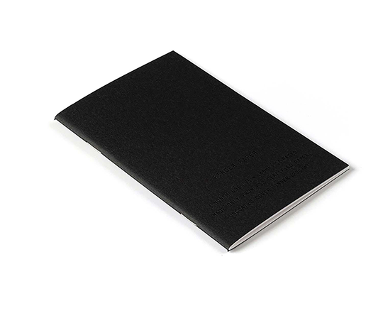 Carnet Finger Paper avec pages numérotées de 1 à 31 - Black