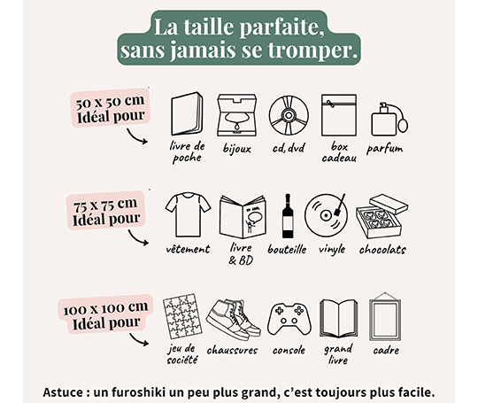 Furoshiki - Flower - 100x100 cm