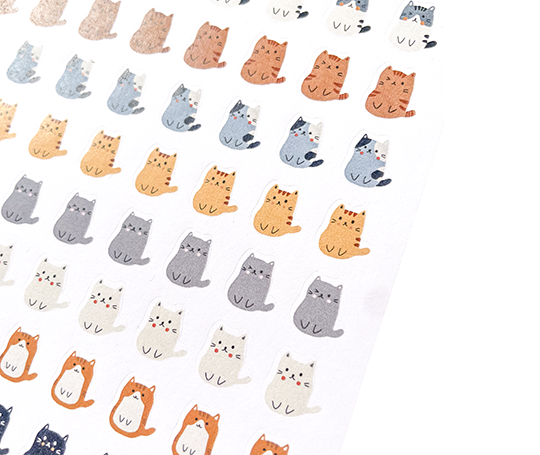 Planche d'autocollants - Mini Cats