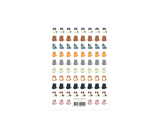 Planche d'autocollants - Mini Cats