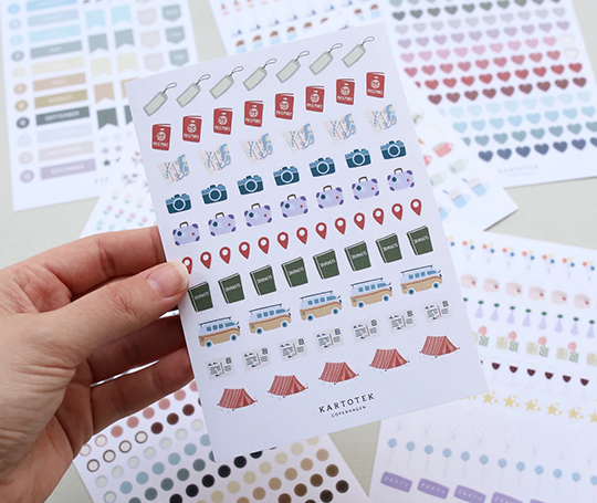 Planche d'autocollants - Mini Travel