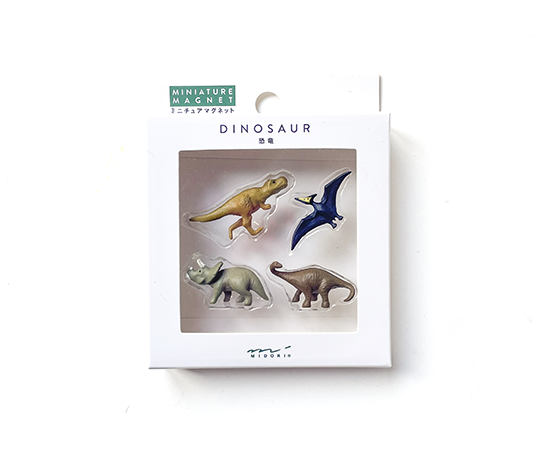 Midori 4 mini aimants - Dinosaur