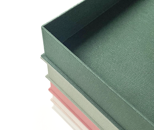 Boîte livre toilée - vert sapin