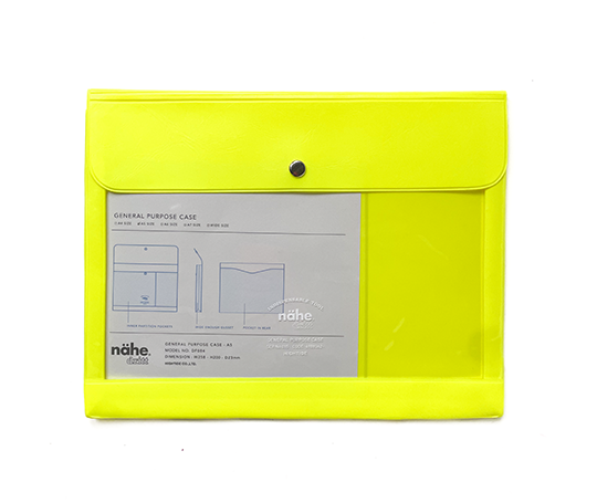 Pochette Nähe A5 - jaune fluo