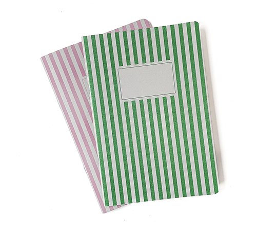 Carnet souple à rayures