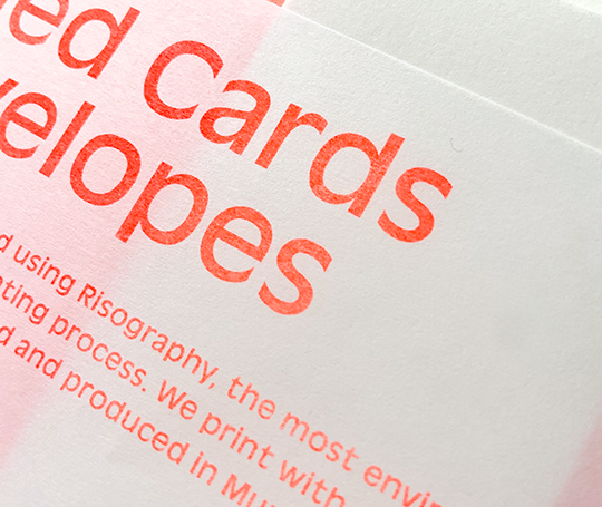 Ensemble de 5 cartes doubles et enveloppes dégradées